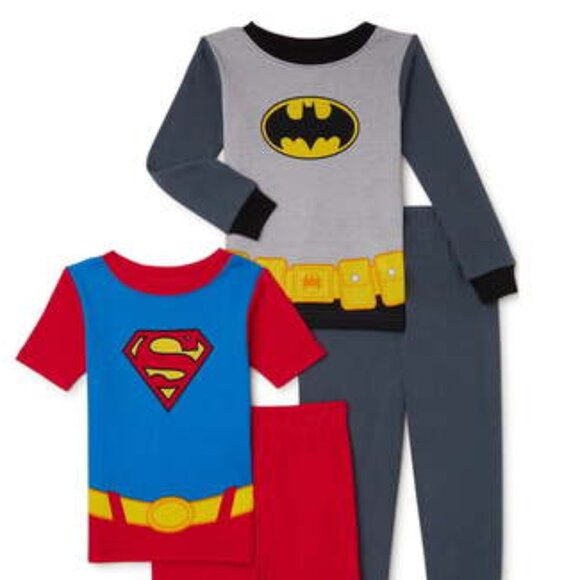 Boys Toddler Pajama Set, 4-Piece - Spiderman/Batman, Mix & Match, NWT - Size 3T - Picture 4 of 5